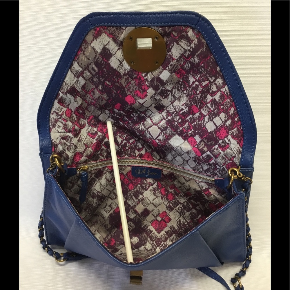 Elliott Lucca Navy Leather Bag. - Picture 7 of 8